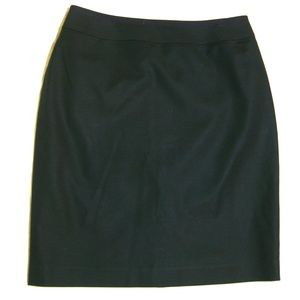 Halogen Black Cotton/Spandex Pencil Skirt